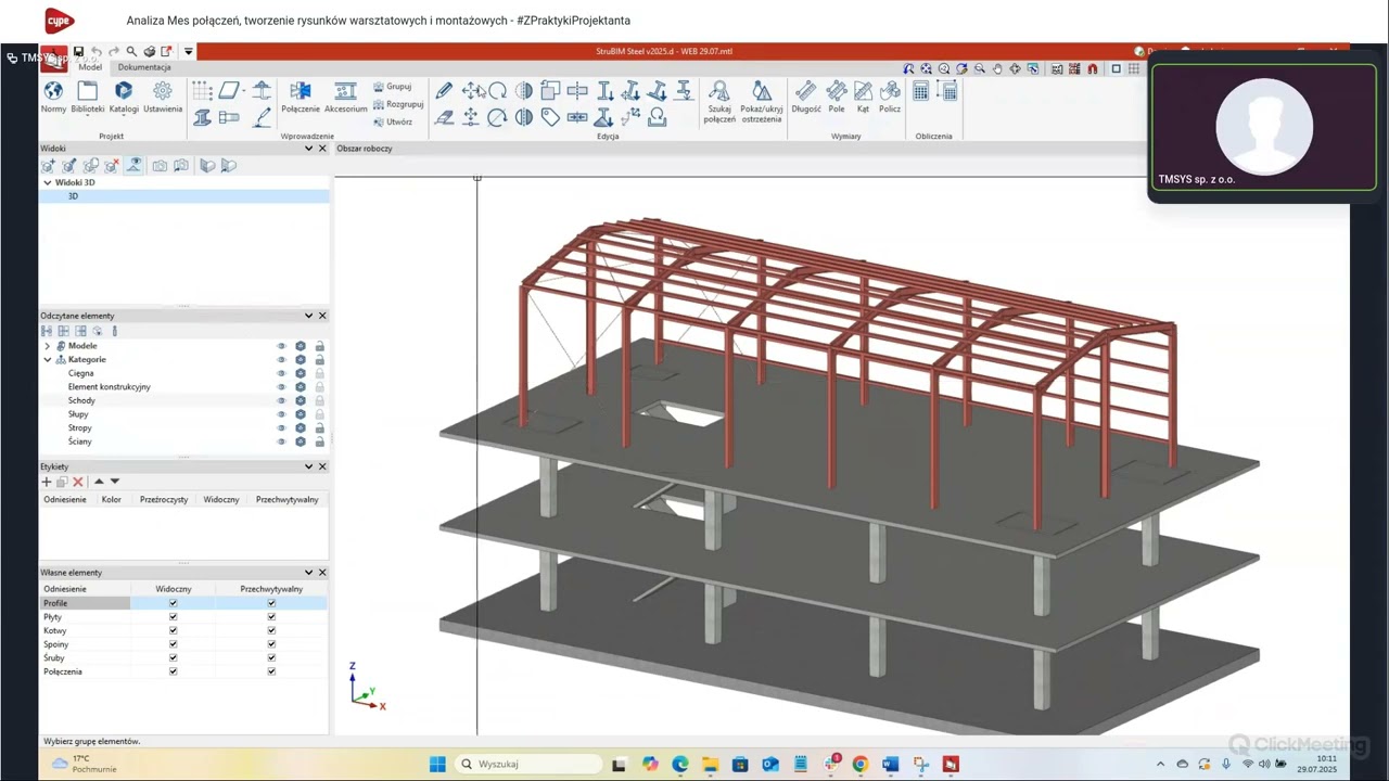 Webinar: Analiza Mes połączeń, tworzenie rysunków warsztatowych i montażowych - ZPraktykiProjektanta