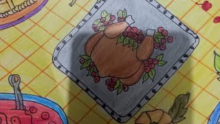 HOW TO draw Thanksgiving Dinner - Draw VERY easy#shortfeed#drawing#thanksgivingday#dinnertime Thanksgiving Dinner Drawing Artforall