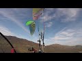 Thermals, Mountains, River run on a Paramotor