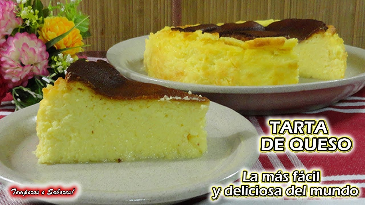 TARTA DE QUESO con sólo 5 ingredientes, la más fácil y deliciosa del mundo