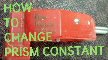 HOW TO CHANGE PRISM CONSTANT IN TRIMBLE M1