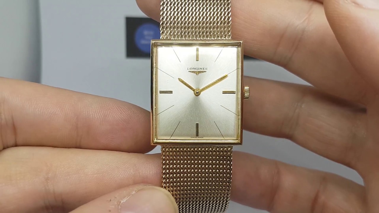 1966 Longines 9k gold vintage watch with solid gold bracelet - YouTube