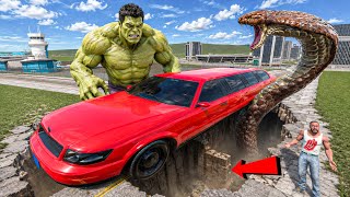 Hulk Longest Car Vs Big Hole In Indian Bike Driving 3d screenshot 4