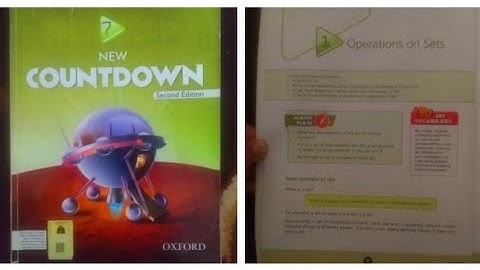 Chapter 1. Operation on sets. Class 7. Oxford Countdown maths. Maths tuter.