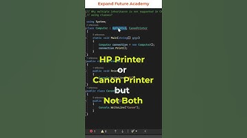 C# Programmers FAQ- 52- Why multiple inheritance is not supported in C#?#ExpandFutureAcademy #shorts