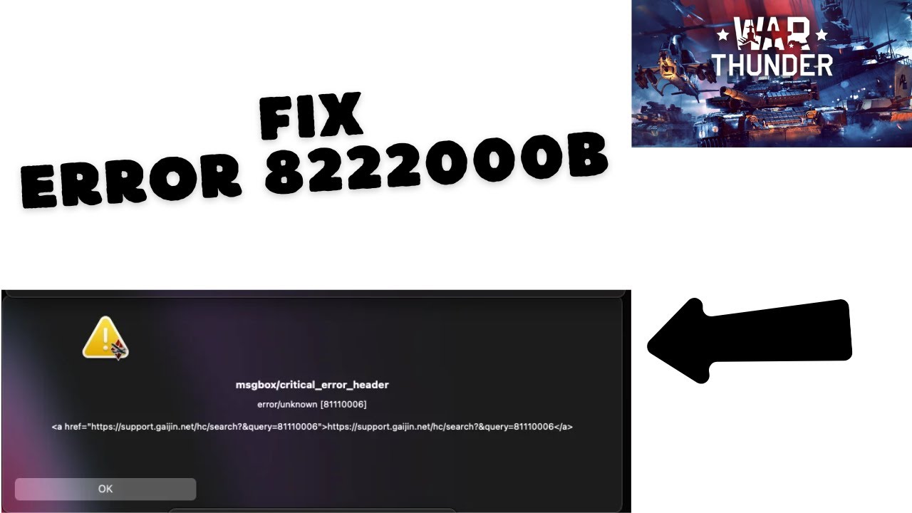 How to Fix Error 8222000B Fatal sockets initialization error in War Thunder