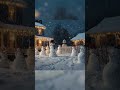 ⛄✨ “Snow-Blessed Porch of Winter Dreams” ✨⛄ #relax #cozynights #snow #snowman #christmas #viral