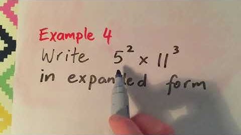 Index form and expanded form