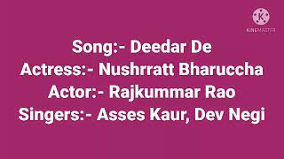 Deedar De | Nushrratt Bharuccha | Rajkummar Rao | Asses Kaur | Dev Negi |
