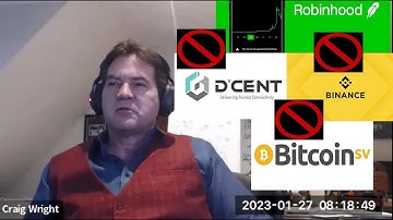 Dr Craig Wright responds to the delisting of BSV on Binance, Robinhood, D