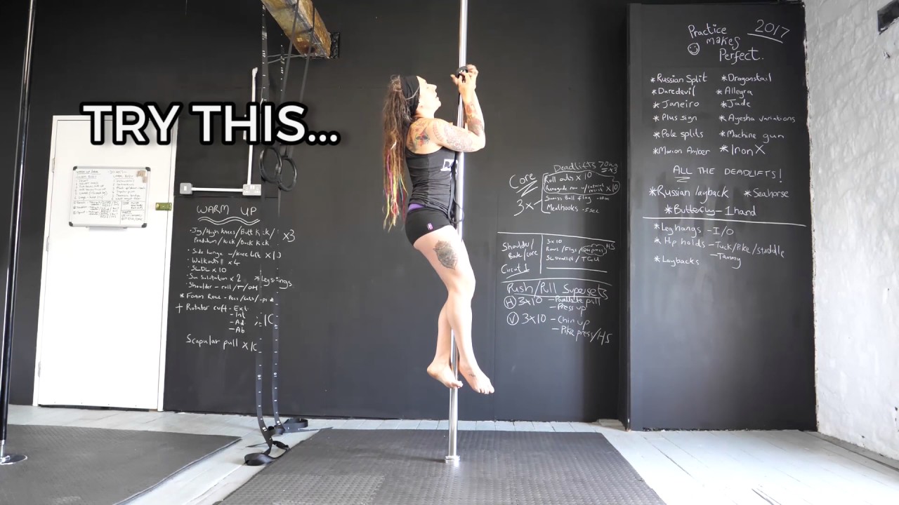 Assisted handspring deadlift - pole - YouTube