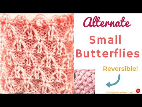 Alternate Small Butterflies - Lace Knitting Stitches