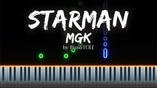 mgk - starman | Piano Tutorial, Karaoke, Lyrics