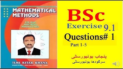 bsc method | chapter 9 | exercise 9.1 Question 1