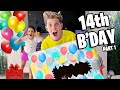 DON'T SMASH THE WRONG BIRTHDAY BOX!! Prezley's 14th Birthday PART 1