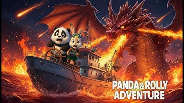 PANDA & ROLLY Adventure - 3D Animated Movie #28 | The Burning Sea 🔥🐼🐰