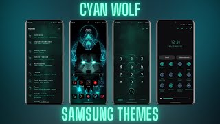 CYAN WOLF THEME para tu SAMSUNG (ONE UI 3, 4 & 5) screenshot 4