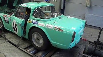 Triumph TR4 Track Car - Dyno Run at Beek Auto Racing