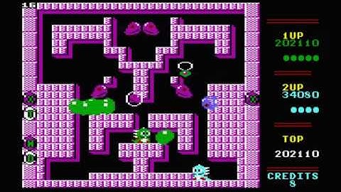 Bubble Bobble (C64) 1987, Firebird Software, Taito Corp (Trained version))