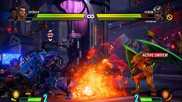 MARVEL VS. CAPCOM - INFINITE:   SPENCER & CHRIS:  versus. FIREBRAND + VENOM