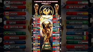 MONDIAL 2026 : CALENDRIER COMPLET !Tous les matchs, tous les horaires #shorts #Mondial2026 #weare26