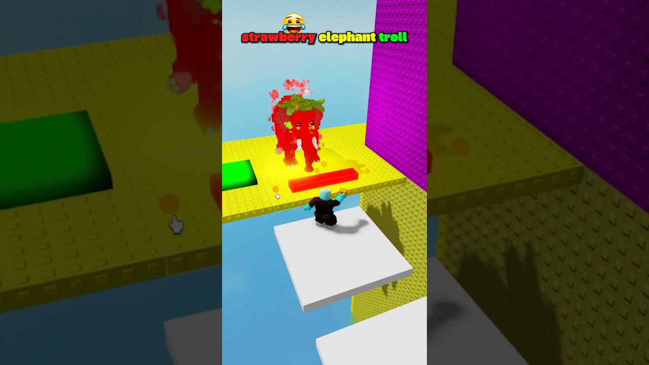 😆strawberry elephant troll in roblox