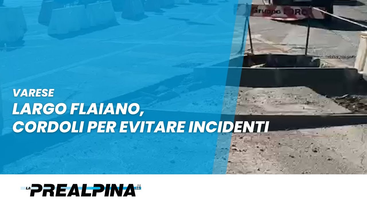 Varese | Cordoli in largo Flaiano per evitare incidenti