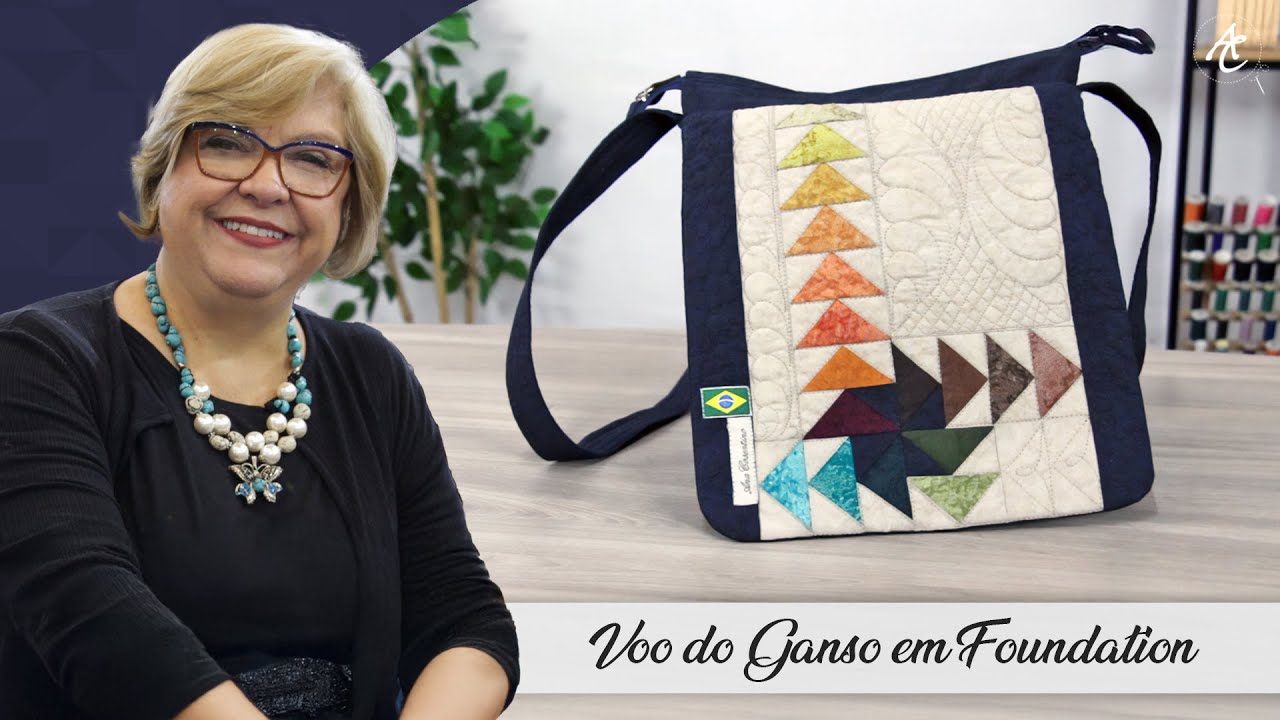 Frente de Bolsa em FOUNDATION  | Patchwork Sem Segredos | Ana Cosentino