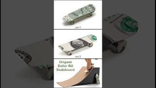 I turned TWO $1 BILLS into mini SKATEBOARDS 🤯🛹💵