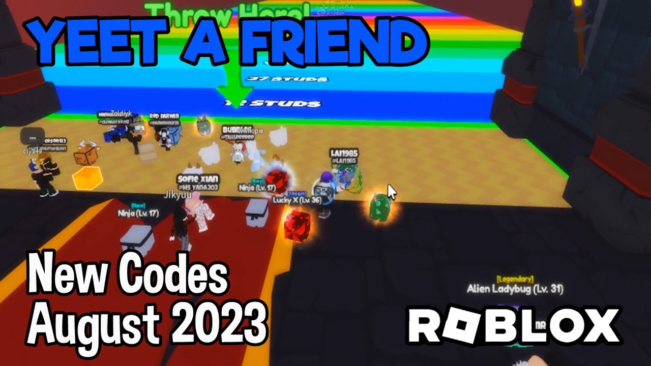 Roblox Yeet a Friend codes in August 2023: Free stars, slime pets & rewards  - Charlie INTEL