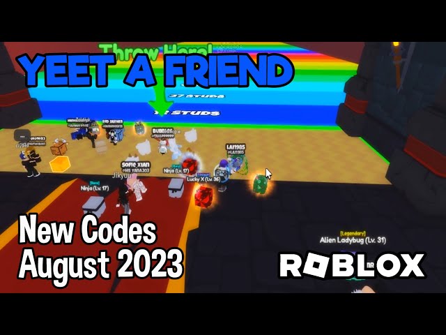 Yeet a Friend! Codes December 2023 - RoCodes