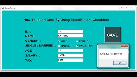 INSERT data by using RADIOBUTTON and CHECKBOX in dot net