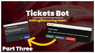 Famous [NEW] Discord Tickets System | Adding/Removing Users | Part Three | Python Profile