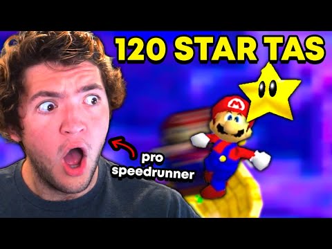 Simply reacts to Super Mario 64 120 Star TAS Speedrun