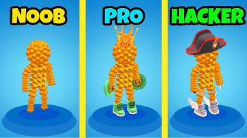 NOOB vs PRO vs HACKER - Pixel Rush - Epic Obstacle Course Game