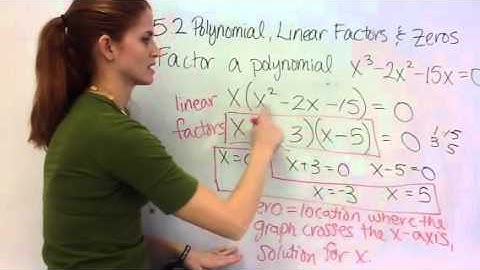 5.2 Linear Factors and Zeros