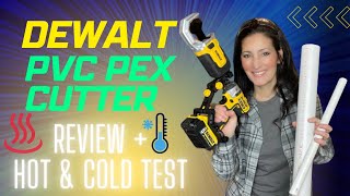 DeWalt PVC PEX Pipe Cutter Review Unboxing with Hot Cold Testing NEW for PLUMBERS! #pex #pvc #dewalt