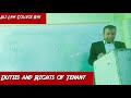 Duties and Rights of Tenant
