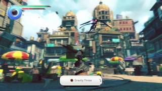 Gravity Rush 2 - Attack, Stasis Fields, Gravity Throw & Reticle Targeting Circle Gameplay Tutorial