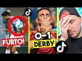 LA ROMA VINCE IL DERBY! FURTO ALLA JUVE!! - REAZIONE TIKTOK sul CALCIO!