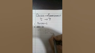 Very Simple trick to convert Celcius to Fahrenheit