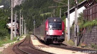 Dramatisch wirkende Strecken-Neigungswechsel an der Arlbergbahn Österreich