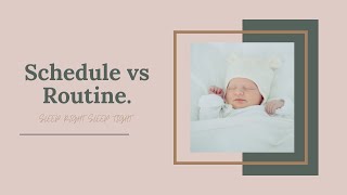 Schedules vs Routines