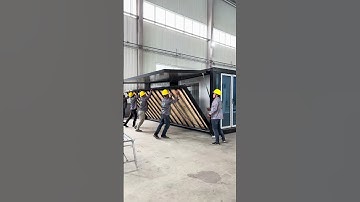 Expandable container house installation details show