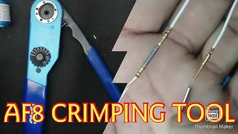 AF8 crimping tool, use and settings