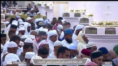 صلاة المغرب المسجد النبوي الشيخ عبدالباري الثبيتي | السبت 19 ربيع الآخر 1447هـ من سورة الأنفال.