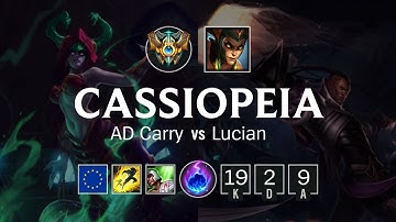 Cassiopeia Bot vs Lucian - EUW Challenger Patch 8.24