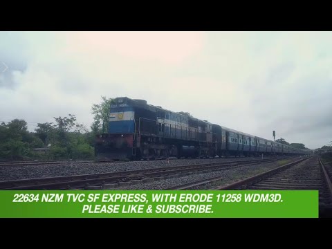 22634 NZM TVC SF EXPRESS, BLASTING AT SAWANTWADI, WITH ERODE 11258 WDM3D