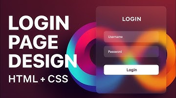 Most Beautiful Glassmorphism Login Page | Modern UI/UX Design Tutorial