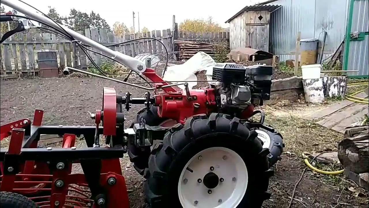 Грохотная картофелекопалка к мотоблоку с вом - YouTube